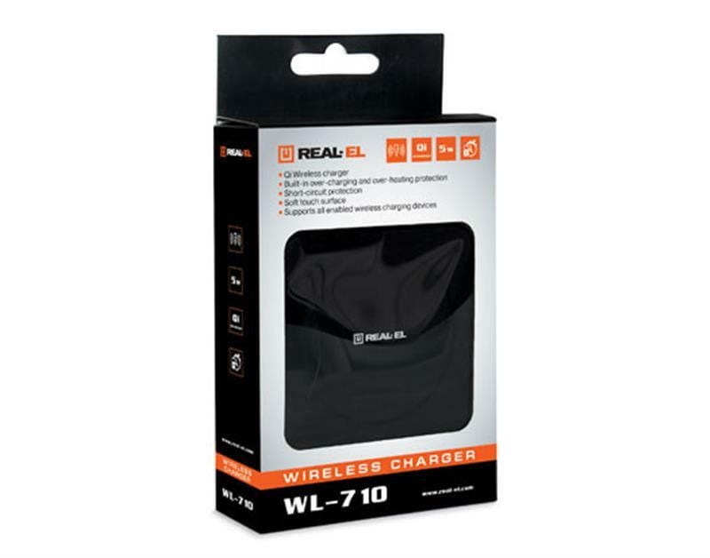 Бездротовий зарядний пристрій REAL-EL WL-710 1.5A 5W Black