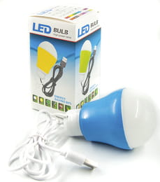 USB-светильник с LED-лампочкой Dengos, шнур ~1м, 5V, 5W, Blue (LED-BULB-5V5W-BLUE)