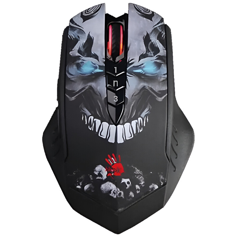 Миша бездротова Bloody R80 Plus (Skull) Black