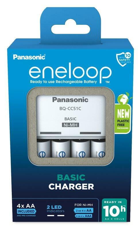 Зарядное устройство Panasonic Basic USB Charger + Eneloop AA / HR06 NI-MH 2000 mAh