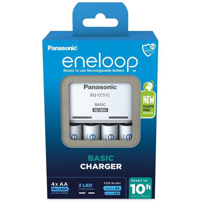 Зарядное устройство Panasonic Basic USB Charger + Eneloop AA / HR06 NI-MH 2000 mAh
