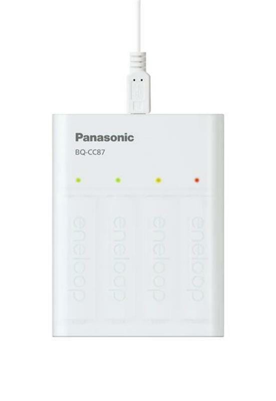 Зарядное устройство Panasonic USB in/out с функцией Power Bank+4AA 2000 mAh