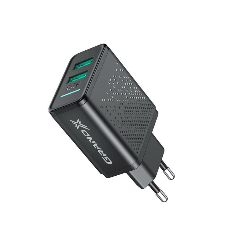 Сетевое зарядное устройство Grand-X CH-60 (2xUSB 3.1А) Black