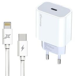 Мережевий зарядний пристрій Grand-X (1xUSB-C 20W) White (CH-770L)