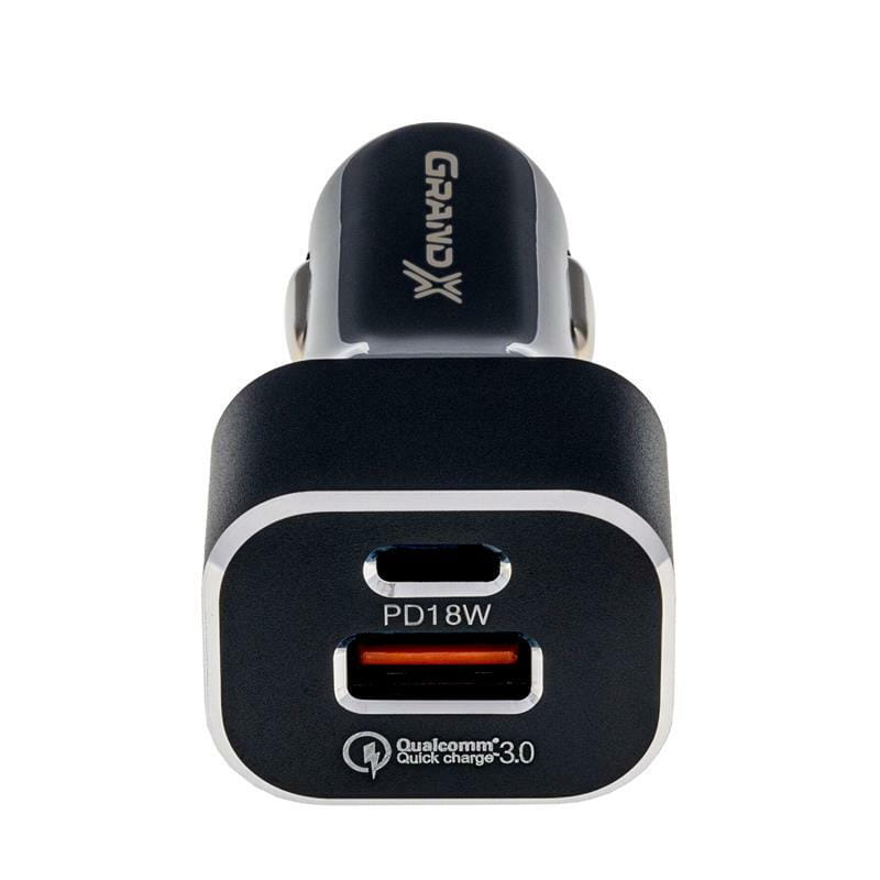 Автомобильное зарядное устройство Grand-X (1хTypeC, 1хUSB3.1) PD 3.0, QС 3.0, AFC, FCP 36W Black (CH-29)