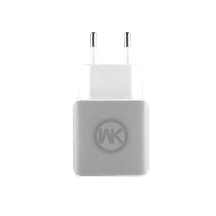 Сетевое зарядное устройство WK WP-U11i Blanc 2.1A 2*USB + кабель Lightning 220V (EU) White (6970349283614)