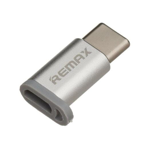 Фото - Кабель Remax Адаптер  Feliz micro USB - USB Type-C  Silver  69 (F/M)