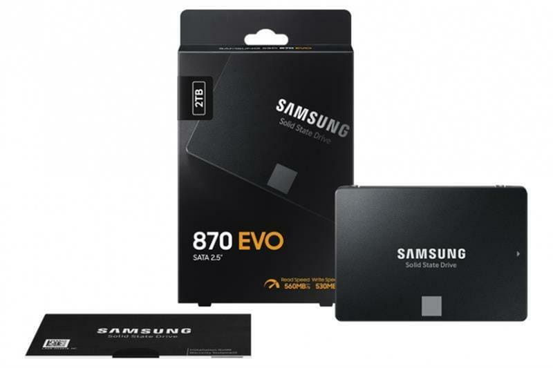 Накопичувач SSD 2TB Samsung 870 EVO 2.5" SATAIII MLC (MZ-77E2T0B/EU)