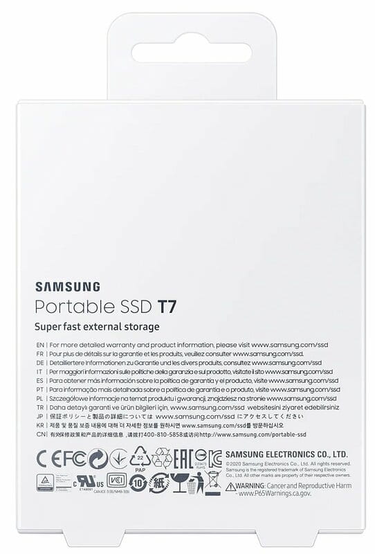 Накопитель внешний SSD 2.5" USB 1.0TB Samsung T7 Red (MU-PC1T0R/WW)