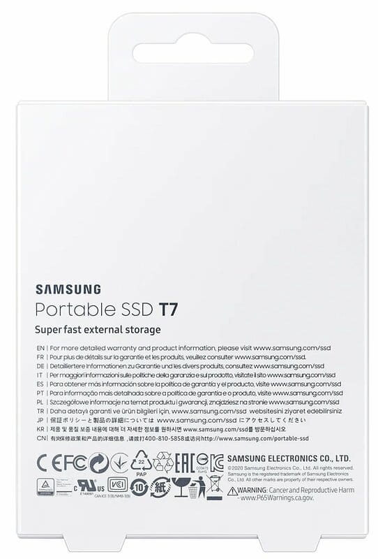 Накопитель внешний SSD 2.5" USB 2.0TB Samsung T7 Red (MU-PC2T0R/WW)