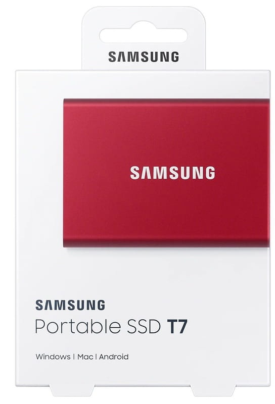 Накопитель внешний SSD 2.5" USB 2.0TB Samsung T7 Red (MU-PC2T0R/WW)