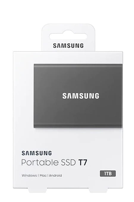 Накопитель внешний SSD 2.5" USB 1.0TB Samsung T7 Titan Gray (MU-PC1T0T/WW)