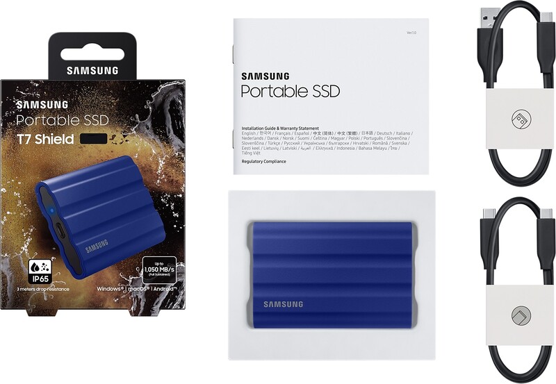 Накопитель внешний SSD 2TB Samsung T7 Shield Blue (MU-PE2T0R/EU)
