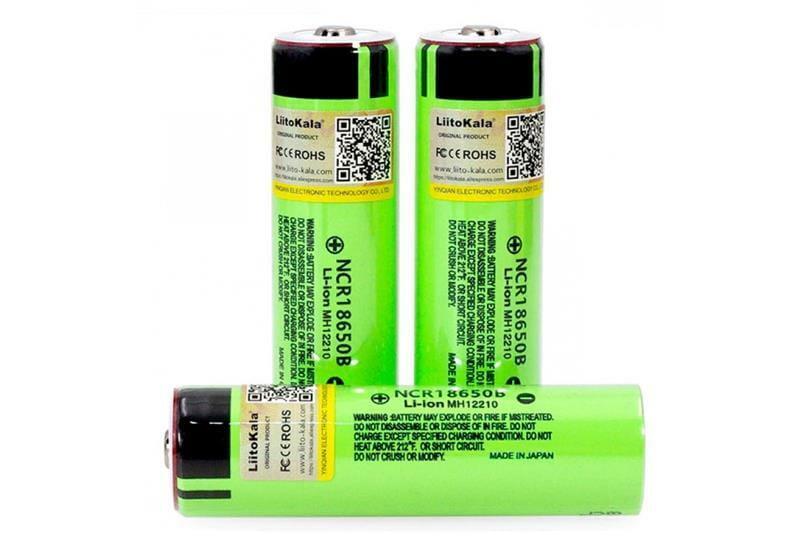 Аккумулятор LiitoKala 18650 Li-Ion 3400 mAh Green (с защитой)