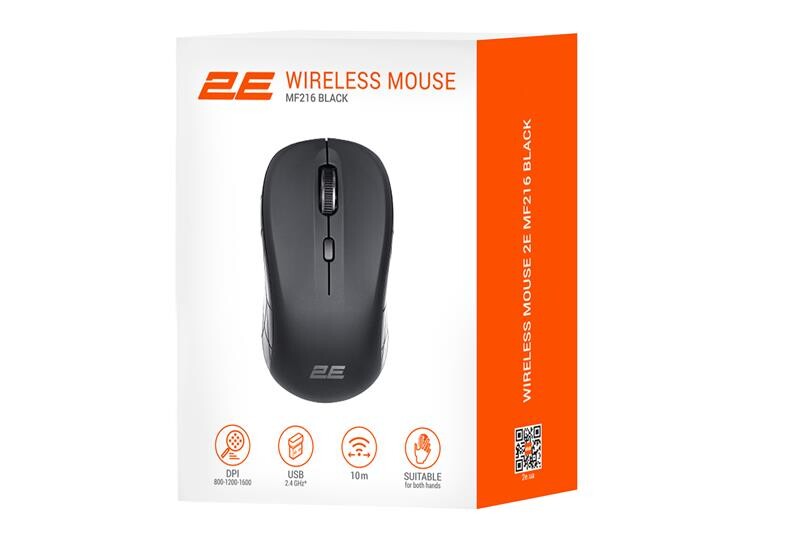 Миша бездротова 2E MF216 WL Black (2E-MF216WB)