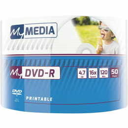 Диски DVD+R MyMedia (69202) 4.7GB, 16x, Wrap 50шт Printable