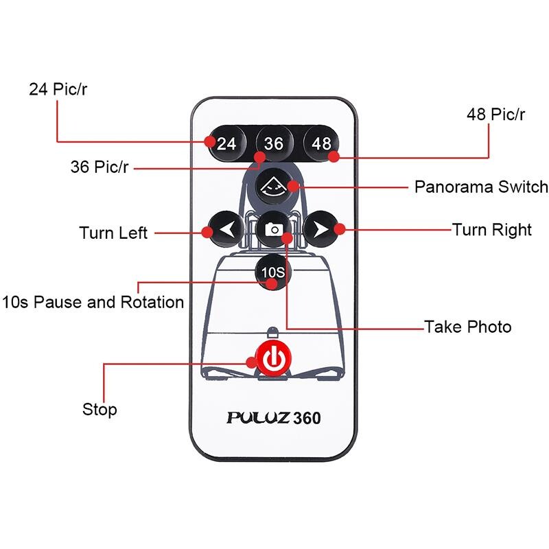 Головка для панорамной съемки Puluz PU360R, красный (PU360R)
