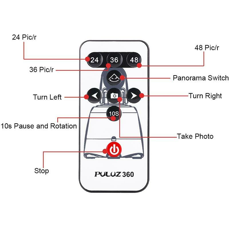 Головка для панорамної зйомки Puluz PU360R, червоний (PU360R)