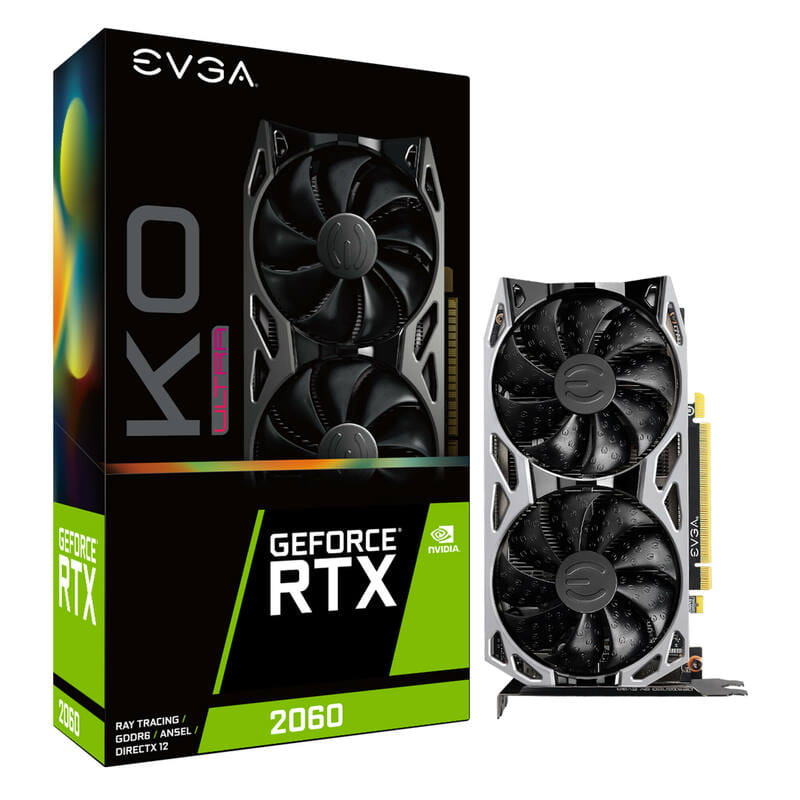Видеокарта GF RTX 2060 6GB GDDR6 KO Ultra Gaming EVGA (06G-P4-2068-KR)