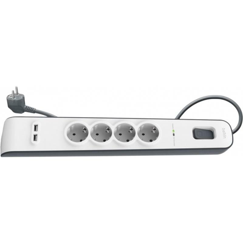 Фільтр живлення Belkin Surge Protectors (BSV401vf2M) 4 розетки, 2 USB, 2 м