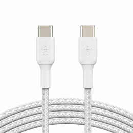 Кабель Belkin Braided USB Type-C-USB Type-C, 1м White (CAB004BT1MWH)