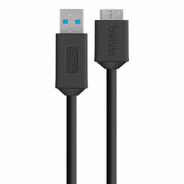 Кабель Belkin USB - micro USB Type-B V3.0 (M/M), 5 Gbps, 0.9 м, Black (F3U166bt03-BLK)