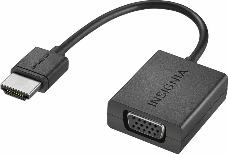 Адаптер Insignia HDMI - VGA (M/F), 0.15 м, Black (NS-PG95503)