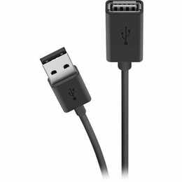 Кабель Belkin (F3U153BT4.8M) USB2.0(AM)-USB2.0(AF) Black, 4.8м