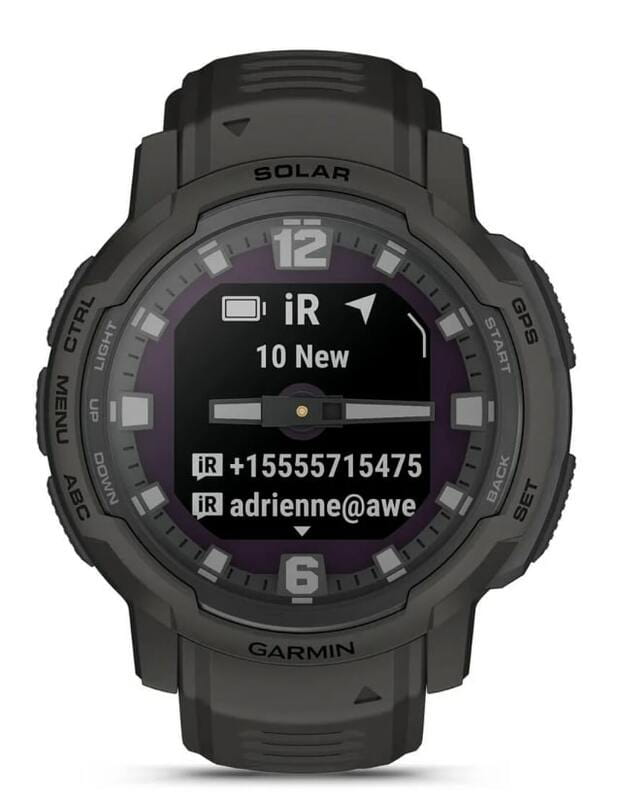 Смарт-годинник Garmin Instinct Crossover Solar Graphite (010-02730-01)
