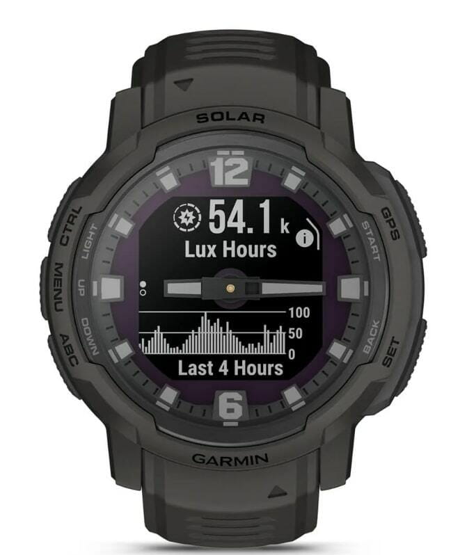 Смарт-годинник Garmin Instinct Crossover Solar Graphite (010-02730-01)