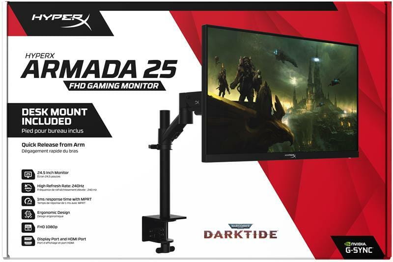 Монiтор HyperX 24.5" Armada (64V61AA) IPS Black