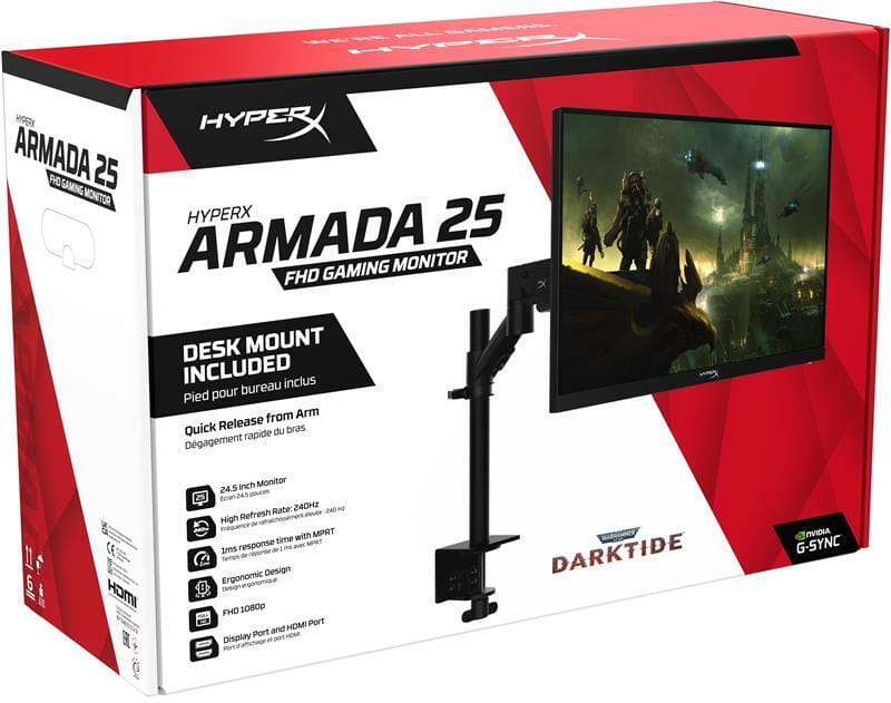Монiтор HyperX 24.5" Armada (64V61AA) IPS Black