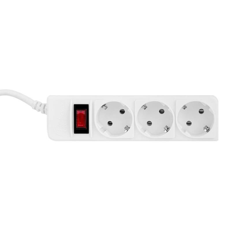 Фільтр живлення ProLogix (PRS-P3CU-18W) 3.5 кВт, 3 розетки, 1.8 м, мідь, білий