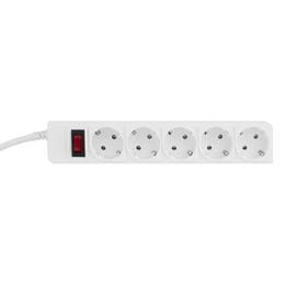 Фильтр питания ProLogix (PRS-P5CU-30W) 3x1.0мм2 медь, 5 розеток, 3 м, белый