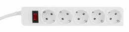 Фильтр питания ProLogix (PRS-P5CU-45W) 3x1.0мм2 медь, 5 розеток, 4.5 м, белый