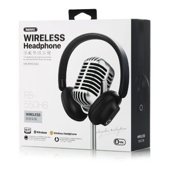 Bluetooth-гарнитура Remax RB-550HB HiFi Black (6954851229988)