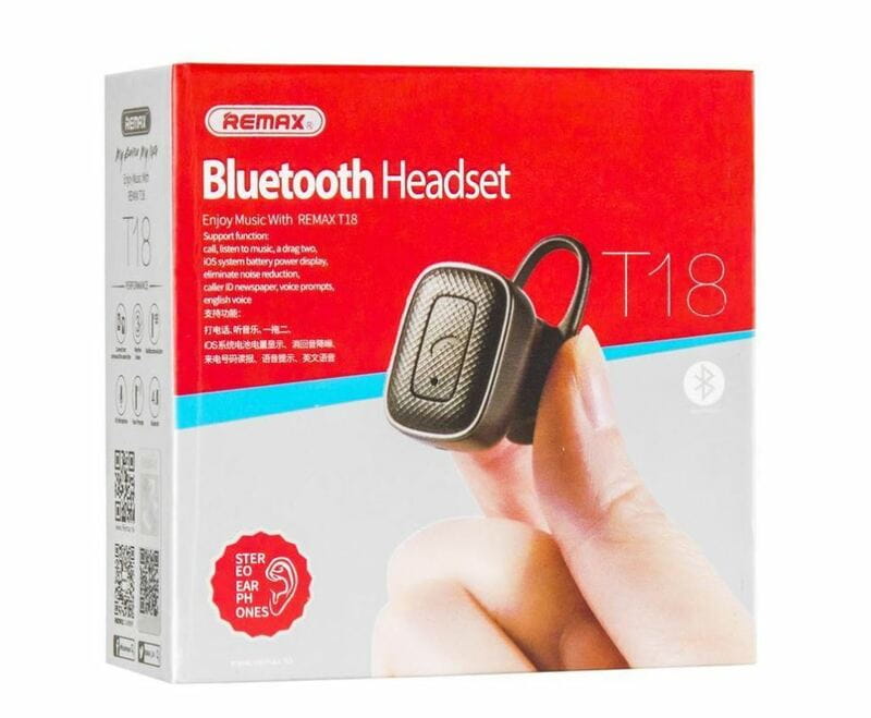 Bluetooth-гарнитура-зарядка Remax RB-T18 Black (6954851283140)