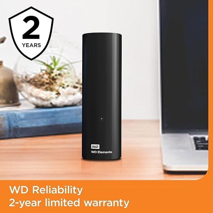 Внешний жесткий диск 3.5" USB 10.0TB WD Elements Desktop Black (WDBWLG0100HBK-EESN)