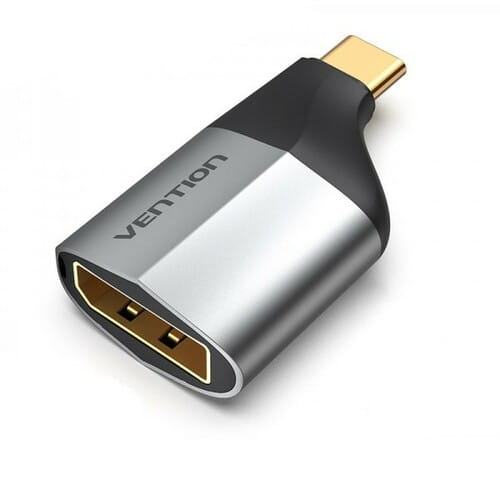 Photos - Cable (video, audio, USB) Vention Адаптер  DisplayPort - USB Type-C (F/M), Black/Silver  TCCH0 (TCCH0)