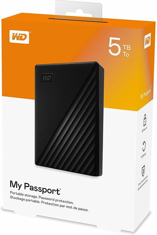 Внешний жесткий диск 2.5" USB 5.0TB WD My Passport Black (WDBPKJ0050BBK-WESN)