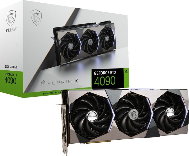 Відеокарта GF RTX 4090 24GB GDDR6X Suprim X MSI (GeForce RTX 4090 SUPRIM X 24G)