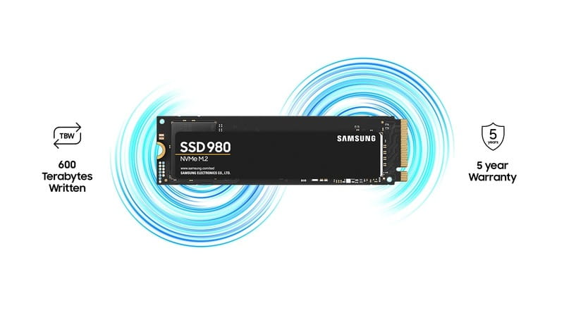 Накопичувач SSD  250GB Samsung 980 M.2 PCIe 3.0 x4 NVMe V-NAND MLC (MZ-V8V250BW)