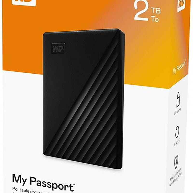 Внешний жесткий диск 2.5" USB 2.0TB WD My Passport Black (WDBYVG0020BBK-WESN)