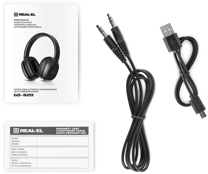 Bluetooth-гарнитура REAL-EL GD-820 Black