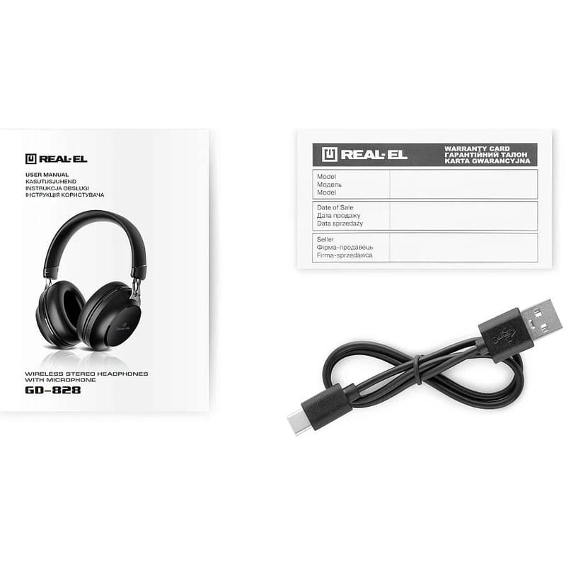 Bluetooth-гарнитура REAL-EL GD-828 Black