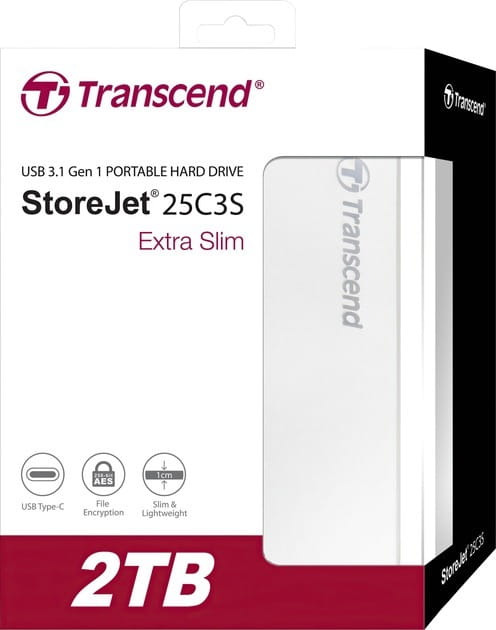 Накопичувач зовнiшнiй HDD ext 2.5" USB 2.0TB Transcend StoreJet 25C3S Silver (TS2TSJ25C3S)