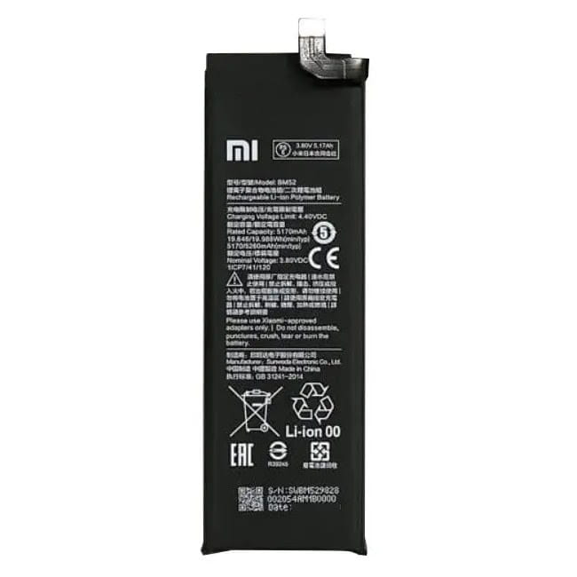 АКБ Xiaomi Mi Note 10/Mi Note 10 Lite/Mi CC9 Pro (BM52) (оригинал 100%, тех. упаковка) (A20232)
