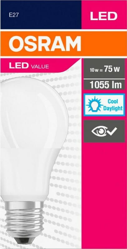 Osram LED VALUE Е27 10-75W 6500K 220V A75 (4052899971035)