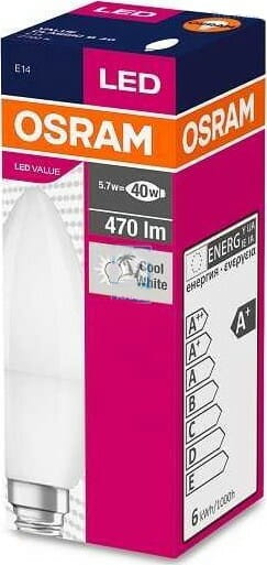 Лампа світлодіодна Osram LED Value Е14 5-40W 4000K 220V B40 (4052899973367)