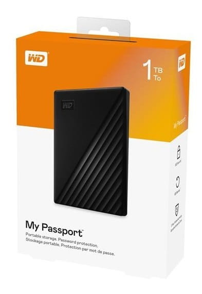 Внешний жесткий диск 2.5" USB 1.0TB WD My Passport Black (WDBYVG0010BBK-WESN)